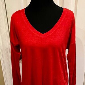 NWT INC International Concepts Women's Real Red Pullover Blouse Top Size S